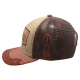 Mexico Sonora State Straw Fablic Trucker Brown Cap Hat