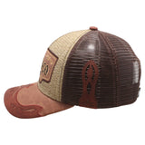 Mexico Jalisco State Straw Fablic Trucker Brown Cap Hat