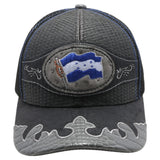 Honduras Flag Straw Fablic Trucker Black Cap Hat
