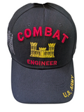 US Army Combat Engineer Black Baseball Hat Cap