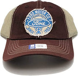 Ford Motor Co Since 1903 V8 Brown/Khaki Mesh Back Auto Hat Cap