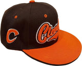 Cleveland Under Brim Design Two Tone City Snapback Hat Cap