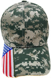 US Flag Brim Digital Camouflage Baseball Cap