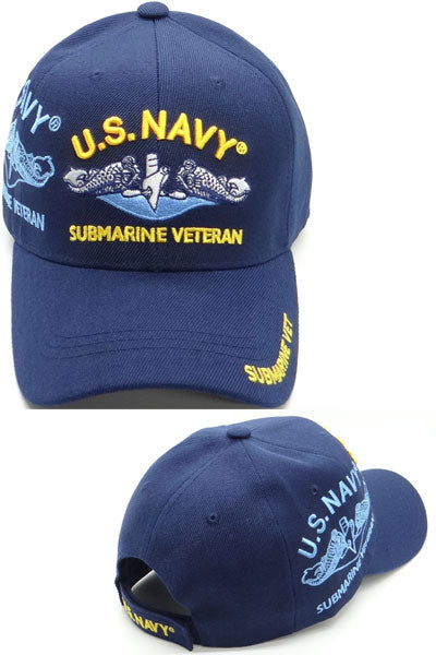 US Military Navy Submarine Veteran Blue Baseball Hat Cap