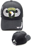 US Army 101st Airborne Screaming Eagle Wings Black Baseball Cap