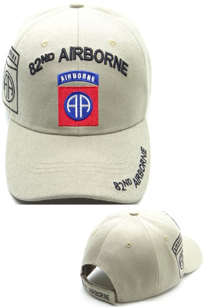 US Military 82nd Airborne Khaki Adjustable Baseball Hat Cap
