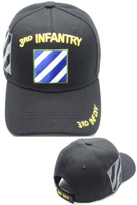 US Military 3rd Infantry Division Baseball Hat Cap, One Size, Black