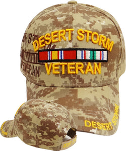 US Military Desert Storm Veteran Shadow Desert Camouflage Adjustable Baseball Hat Cap
