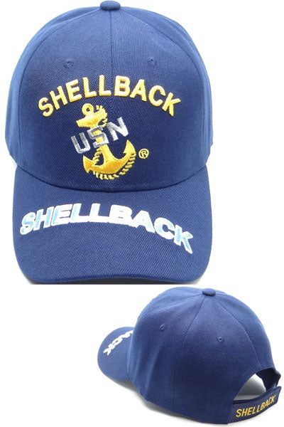 US Military Navy Shellback Blue Adjustable Baseball Hat Cap