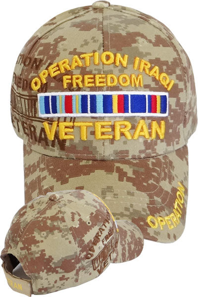US Military Operation Iraqi Freedom Veteran Desert Camouflage Baseball Hat Cap