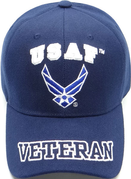 US Air Force USAF Veteran Blue Baseball Hat Cap