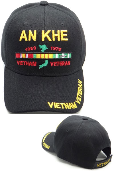 US Military An Khe Vietnam Veteran Baseball Hat Cap, One Size, Black