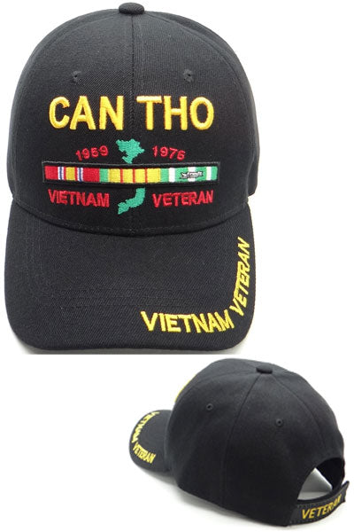 US Military Can Tho Vietnam Veteran Baseball Hat Cap, One Size, Black