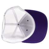 Cambridge Mesh Back Trucker Hat Cap (Purple/White)