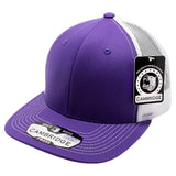 Cambridge Mesh Back Trucker Hat Cap (Purple/White)