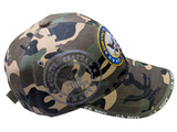 US Military Navy Emblem Woodland Camouflage Baseball Hat Cap