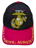 US Marine Corps Once A Marine Always A Marine Black/Red Baseball Cap
