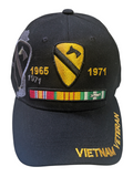 US 1st Cavalry Division Vietnam Veteran 1965 - 1971 Black Baseball Cap
