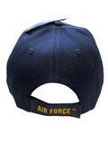 US Air Force Retired Emblem Brim Blue Baseball Hat Cap