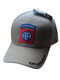 US Army 82nd Airborne Logo Khaki Baseball Hat Cap