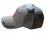 US Army 82nd Airborne Logo Khaki Baseball Hat Cap
