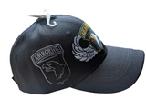 US Army 101st Airborne Screaming Eagle Wings Black Baseball Cap