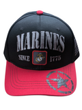 US Marines Since 1755 Retro Zero Dark Black/Red Baseball Cap