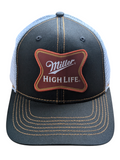 Miller High Life Beer Black/White Mesh Back Hat Cap