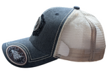 Mexico Eagle Western Charcoal/Khaki Trucker Mesh Back Baseball Cap