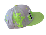 New York Arch Gray/Neon Green Embroidered Flat Snapback Cap