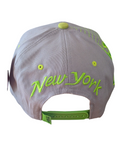 New York Arch Gray/Neon Green Embroidered Flat Snapback Cap
