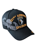 US Military 101st Airborne Division Black Baseball Hat Cap