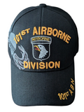 US Military 101st Airborne Division Black Baseball Hat Cap