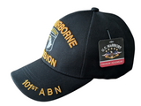 US Military 101st Airborne Division Black Baseball Hat Cap