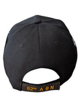 US 82nd Airborne Division With Jump Wing Side Black Baseball Hat Cap