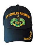 US Military Army 3rd Cavalry Regiment Brave Rifles Black Baseball Hat Cap