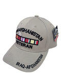 US Military Iraq-Afghanistan Veteran Khaki Adjustable Baseball Hat Cap
