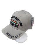 US Military Vietnam Desert Storm Veteran Ribbon Khaki Adjustable Baseball Hat Cap