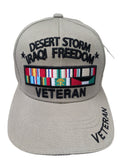 US Military Desert Storm Iraqi Freedom Veteran Khaki Adjustable Baseball Hat Cap