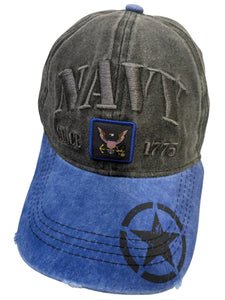 US Military Navy Since 1775 Black/Blue Baseball Hat Cap