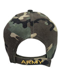 US Military Army Emblem Woodland Camouflage Flag Brim Baseball Hat Cap