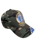 US Air Force Emblem Woodland Flag Brim Baseball Hat Cap