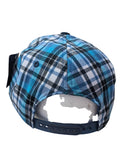 Dallas Texas Plaid Style Sky Blue Snapback Cap