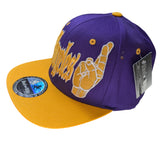 Los Angeles City Peace Sign Purple/Yellow Snapback Cap