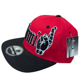 Miami City Peace Sign Red/Black Snapback Cap