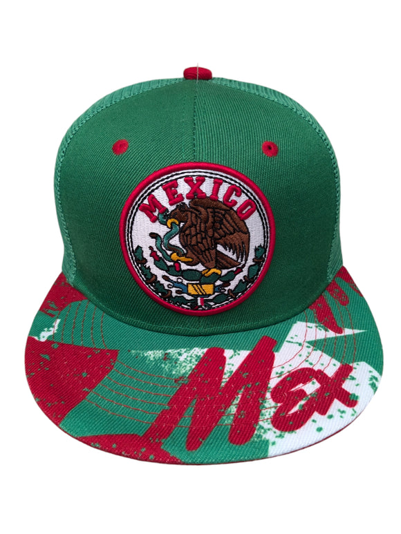 Mexico Circle Logo Style Green Snapback Cap