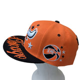 Chicago Angry Bull Orange/Black Snapback Hat Cap