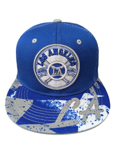 Los Angeles City Circle Logo Style Royal Blue/Grey Snapback Cap