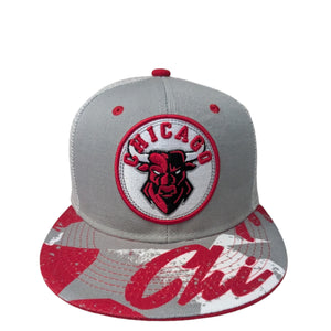 Chicago City Circle Logo Style Grey/Red Snapback Cap