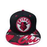 Chicago City Circle Logo Style Black/Red Snapback Cap